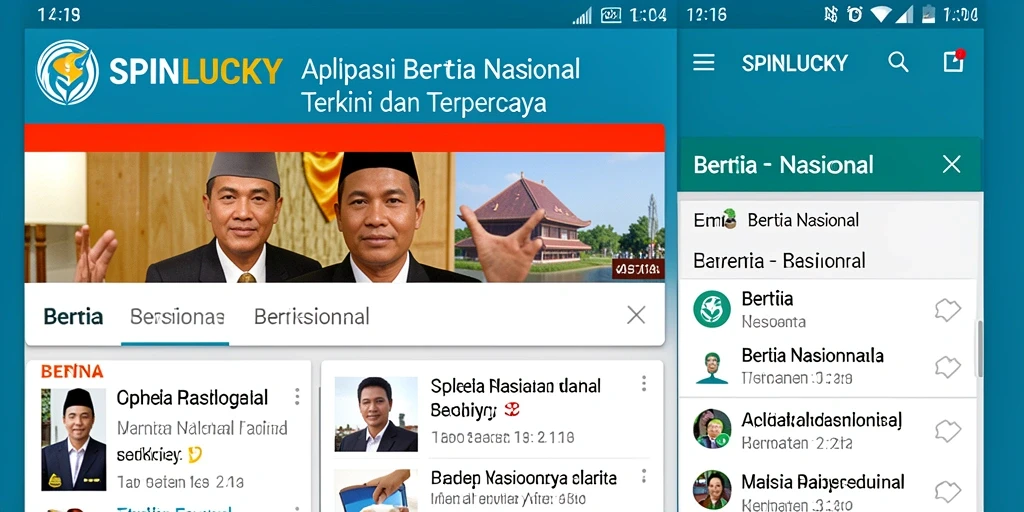 Antarmuka modern dan fungsional SPINLUCKY untuk Berita Nasional.