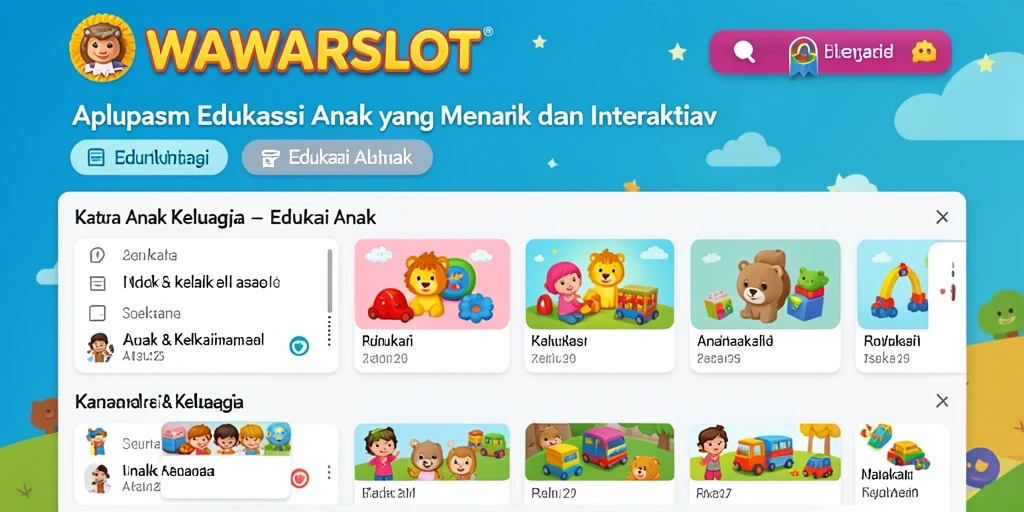Antarmuka menarik dan interaktif untuk anak-anak