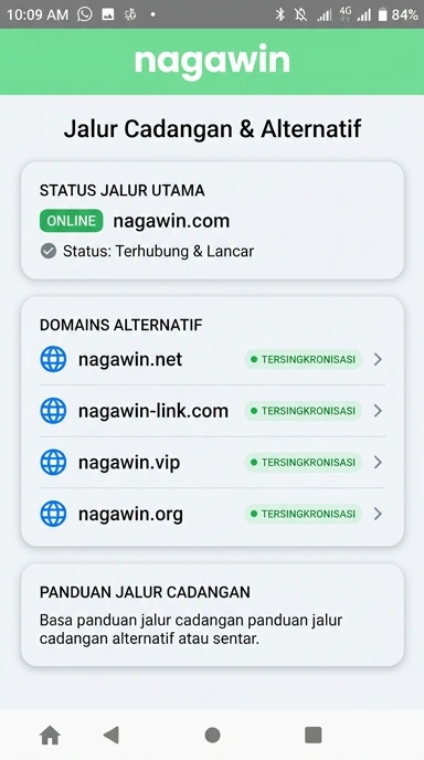 Tampilan link alternatif nagawin