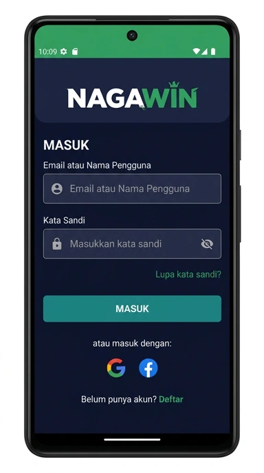Tampilan halaman login nagawin